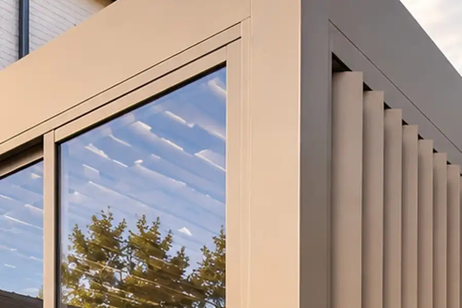 Aluminium frame detail