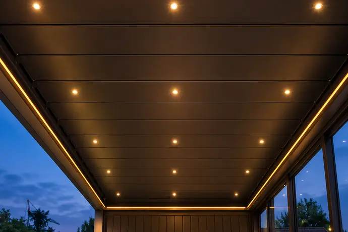 LED-Spots in den Lamellen