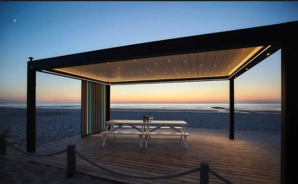 Sternenhimmel mit LED in der Dachrinne