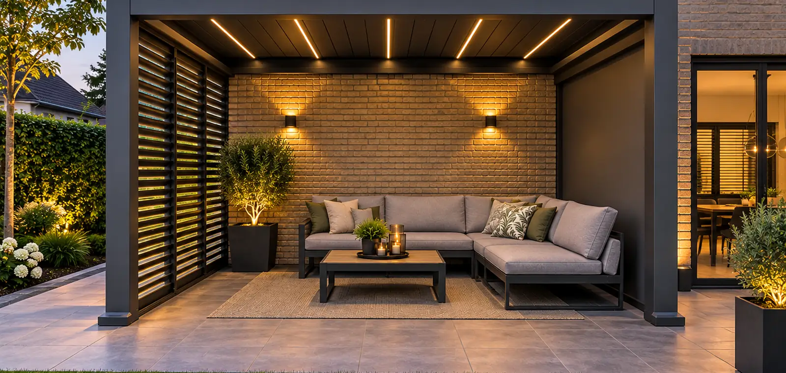 DeVo Outdoor Living opties met verlichting en zijafsluiting