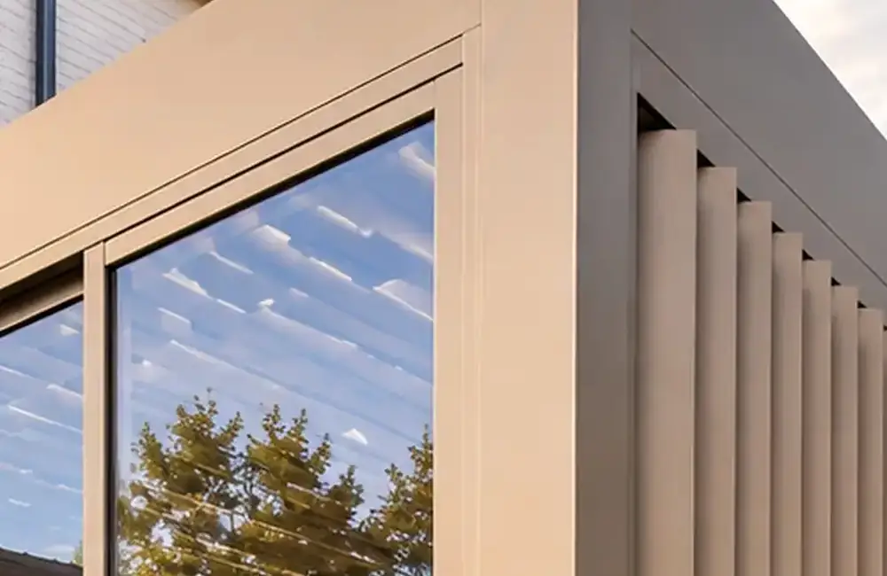Detailansicht des Aluminiumträgers